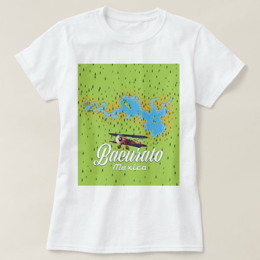 Bacurato mexico Meer kaart T-shirt (Design voorkant)