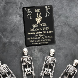 Bad 2 het botskelet verjaardagsfeestje kaart