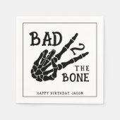 Bad 2 the Bone Skeleton 2nd Birthday Party Servet (Voorkant)