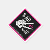 Bad 2 the Bone Skeleton 2nd Birthday Party Servet (Hoek)
