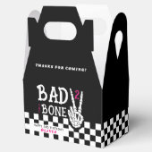 Bad 2 the Bone Skeleton Pink 2nd Birthday Party Bedankdoosjes (Geopend)