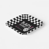 Bad 2 the Bone Skeleton Pink 2nd Birthday Party Papieren Bordje (Gebogen)