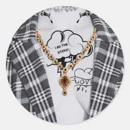 Bad and Boojee Gotische Halloween-zegels Ronde Sticker