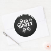Bad and Boozy Classic Round Sticker (Envelop)