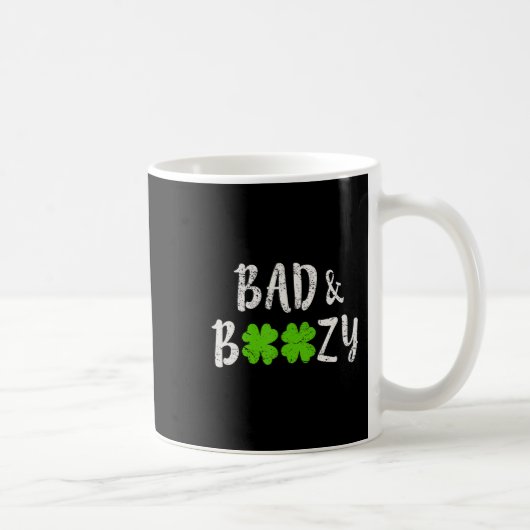 Bad and Boozy Fun Saint Patrick Day Drink Gift Koffiemok (Rechts)