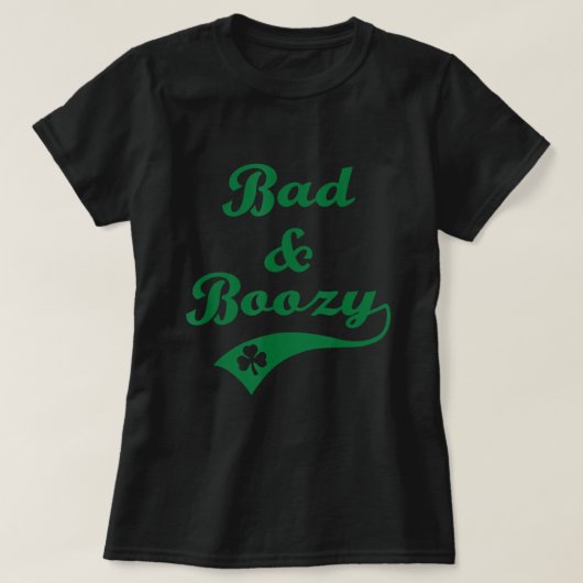 Bad and Boozy Fun Saint Patrick' Day Drink Mannen T-shirt (Design voorkant)