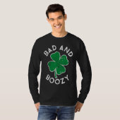 Bad And Boozy Lucky C St Patrick's Day Distress T-shirt (Voorkant volledig)
