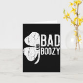 Bad And Boozy Shirt Irish Men Women St Patricks Da Kaart (Gele Bloem)