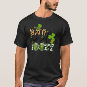 Bad and Boozy St Patrick's Day Leopard Pattern Dri T-shirt
