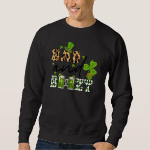 Bad and Boozy St Patrick's Day Leopard Pattern Dri Trui
