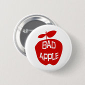 Bad Apple Fun Fruit Slogan Ronde Button 5,7 Cm (Voorkant /achterkant)