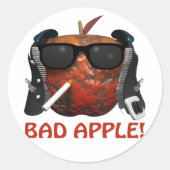 Bad Apple Ronde Sticker (Voorkant)