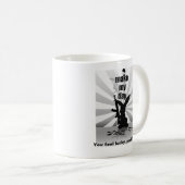 Bad-Ass Bunny met Mok van rifle Coffee (Voorkant rechts)