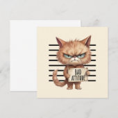 Bad Attitude Cat Mugshot – Grappig katachtig ontwe (Voorkant / Achterkant)
