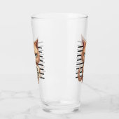 Bad Attitude Cat Mugshot – Grappig katachtig ontwe Glas (Links)