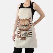 Bad Attitude Cat Mugshot – Grappig katachtig ontwe Schort (Insitu)