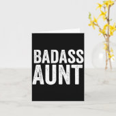 Bad Aunt Gift Funny New Aunt Idea New Niece Nephew Kaart (Gele Bloem)