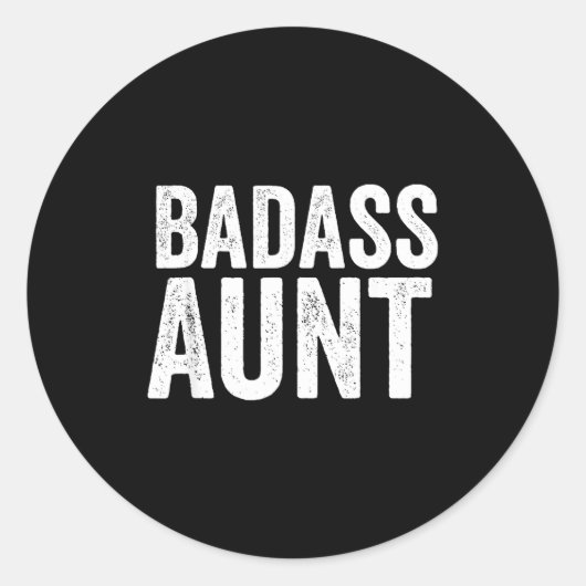 Bad Aunt Gift Funny New Aunt Idea New Niece Nephew Ronde Sticker (Voorkant)