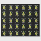Bad Avocado Puns zijn de Pits Fruit Pun Dark BG Cadeaupapier (Vlak)