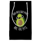 Bad Avocado Puns zijn de Pits Fruit Pun Dark BG Klein Cadeauzakje (Voorkant)