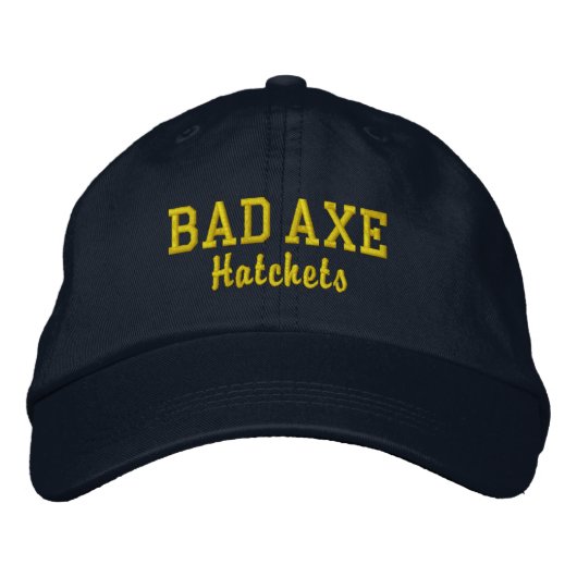 Bad Axe High School Geborduurde Baseball Hat Pet (Voorkant)