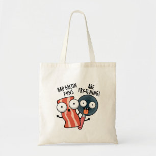 Bad Bacon Puns zijn frituren grappig eten woordspe Tote Bag