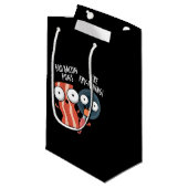 Bad Bacon Puns Zijn Fry-Tening Food Pun Dark BG Klein Cadeauzakje (Voorkant Gekanteld)