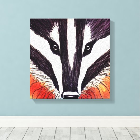 Bad Badger Canvas Afdruk (Insitu (Houten vloer))