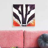 Bad Badger Canvas Afdruk (Insitu (Woonkamer))