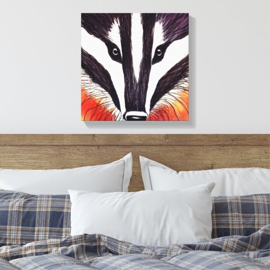 Bad Badger Canvas Afdruk (Insitu (Slaapkamer))