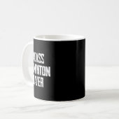 Bad Badminton Speler Bold Typography Statement Koffiemok (Voorkant links)
