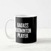 Bad Badminton Speler Bold Typography Statement Koffiemok (Links)