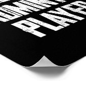 Bad Badminton Speler Bold Typography Statement Poster (Hoek)
