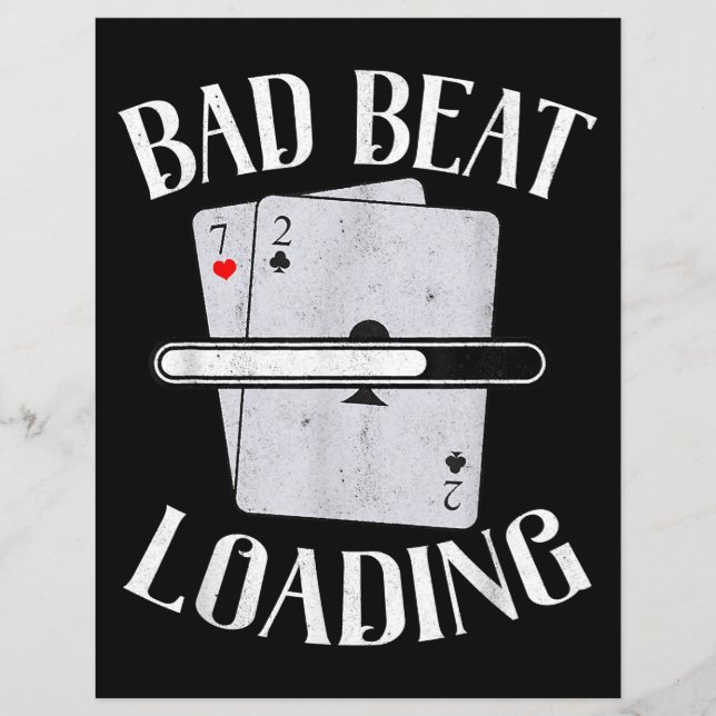 Bad Beat Loading Texas Holdem Casino Funny Poker (Voorkant)