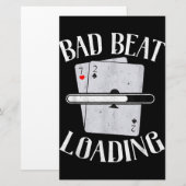 Bad Beat Loading Texas Holdem Casino Funny Poker Briefpapier (Voorkant / Achterkant)