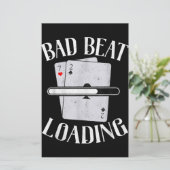 Bad Beat Loading Texas Holdem Casino Funny Poker Briefpapier (Staand voorkant)