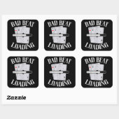Bad Beat Loading Texas Holdem Casino Funny Poker Vierkante Sticker (Vel)