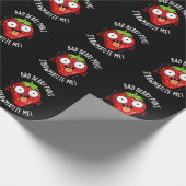 Bad Berry Puns Straw-matize Me Fruit Pun Dark BG Cadeaupapier (Hoek)