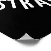 Bad Berry Puns Straw-matize Me Fruit Pun Dark BG Poster (Hoek)