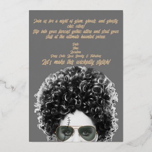 Bad & Boo-jee Folie Uitnodiging (Achterkant)