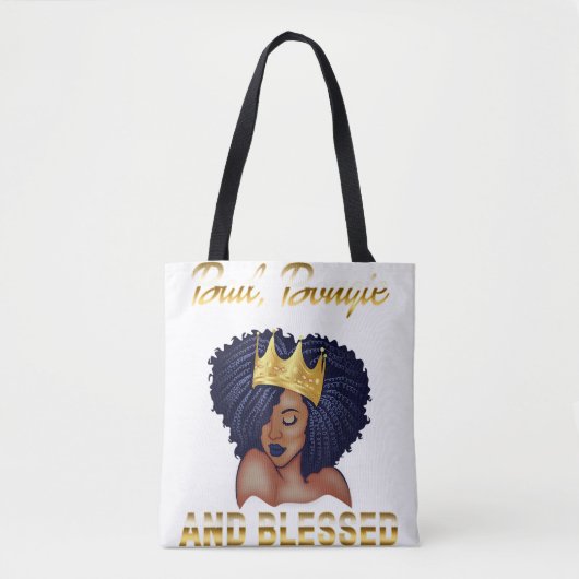 Bad Bougie And Blessed Bougie Gift For Women Black Tote Bag (Voorkant)
