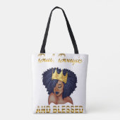 Bad Bougie And Blessed Bougie Gift For Women Black Tote Bag (Achterkant)