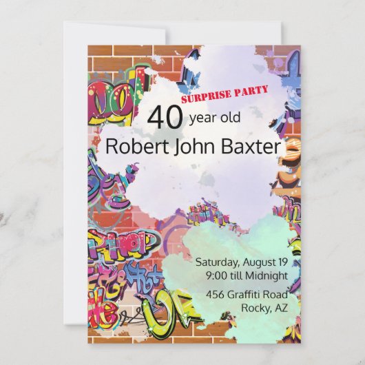 Bad Boy 40th Mannen Birthday Funny Face Cut-out Kaart (Achterkant)