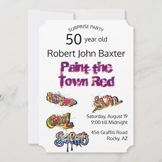 Bad Boy 50th Mannen Birthday Funny Face Cut-out Kaart (Achterkant)