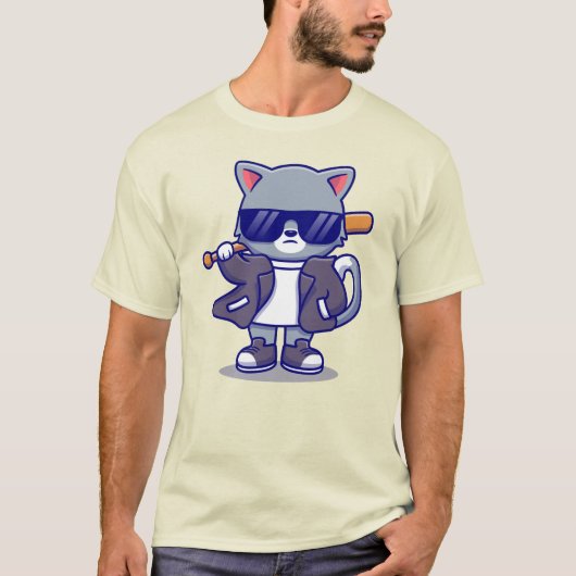 Bad Boy Cat T-shirt (Voorkant)