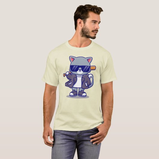 Bad Boy Cat T-shirt (Voorkant volledig)