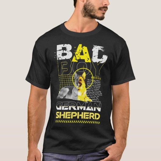 Bad Boy German Shepherd T-shirt (Voorkant)