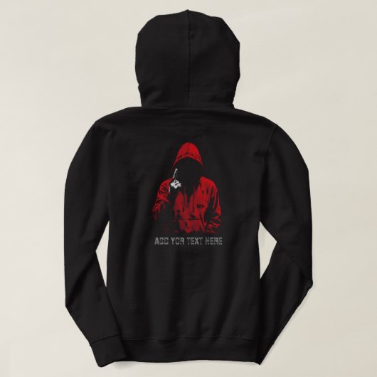 Bad Boy Red Hooded Figure | Dark Aesthetic Hoodie (Design achterkant)