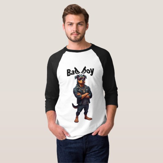 Bad Boy Vibes Raglan T-shirt - Bold & Fearless De (Voorkant volledig)