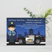Bad Boys, Bad Boys in City Birthday Invitation Kaart (Staand voorkant)